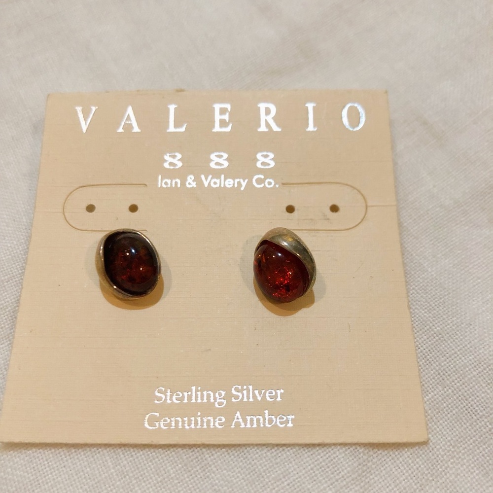 🧡 Genuine Amber Earrings, NWOT
